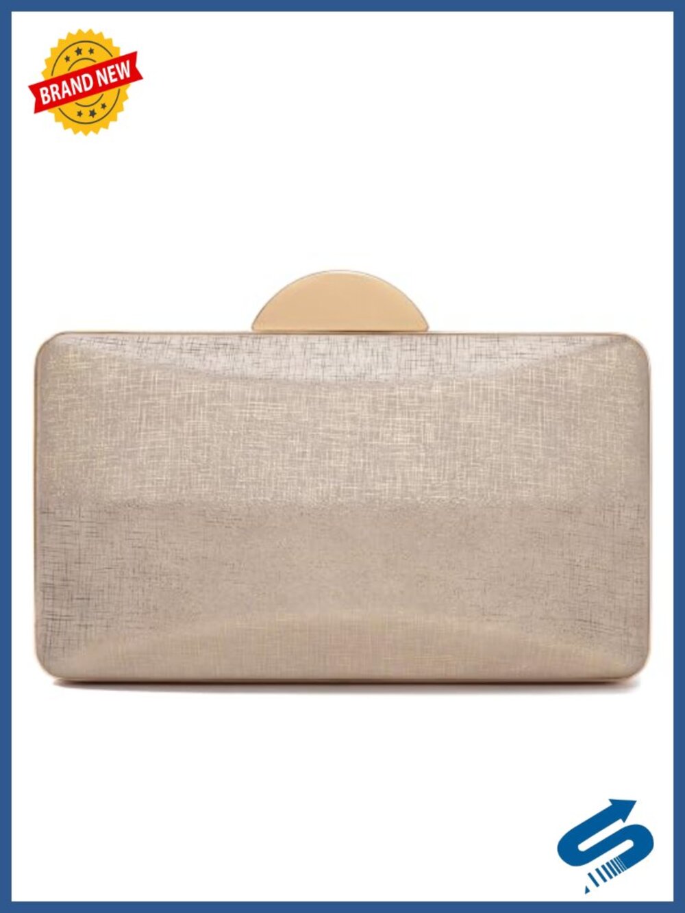 Glitter Clutch Purse with Chain Strap for Formal Evening